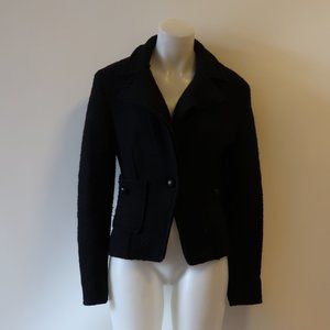 MAEVA BLACK WOOL BLEND BLAZER SZ 46 US/10 *